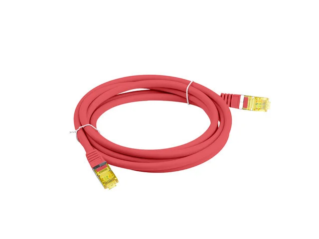 PATCHCORD CAT.6A S/FTP LSZH CU 10M ČERVENÝ