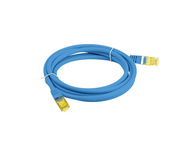 PATCHCORD CAT.6A S/FTP LSZH CU 15M MODRÝ