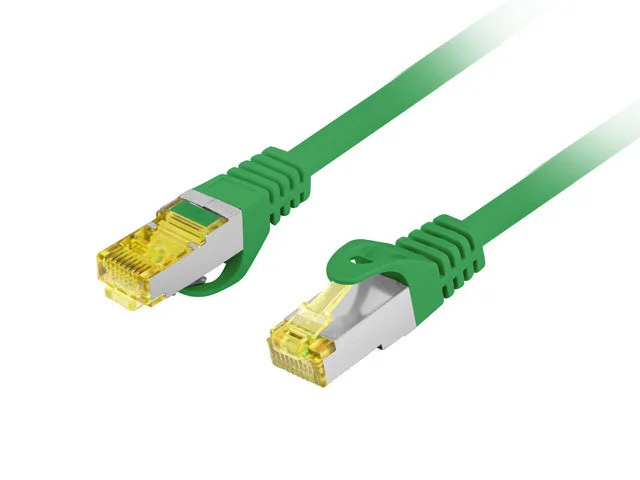 PATCHCORD CAT.6A S/FTP LSZH CU 15M ZELENÝ