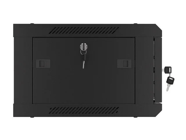 RACKOVÁ SKŘÍŇ 19" NÁSTĚNNÁ 4U/600X450 (FLAT PACK) S PROSKLENÝMI DVEŘMI ČERNÁ  V2