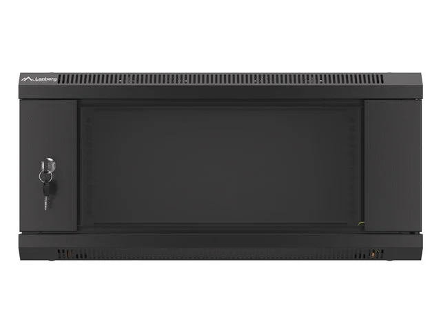RACKOVÁ SKŘÍŇ 19" NÁSTĚNNÁ 4U/600X450 (FLAT PACK) S PROSKLENÝMI DVEŘMI ČERNÁ  V2