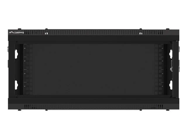 RACKOVÁ SKŘÍŇ 19" NÁSTĚNNÁ 4U/600X450 (FLAT PACK) S PROSKLENÝMI DVEŘMI ČERNÁ  V2