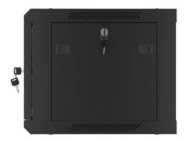19" RACKOVÁ SKŘÍŇ PRO MONTÁŽ NA STĚNU 6U/600X450 (FLAT PACK) S PROSKLENÝMI DVEŘMI ČERNÁ  V2