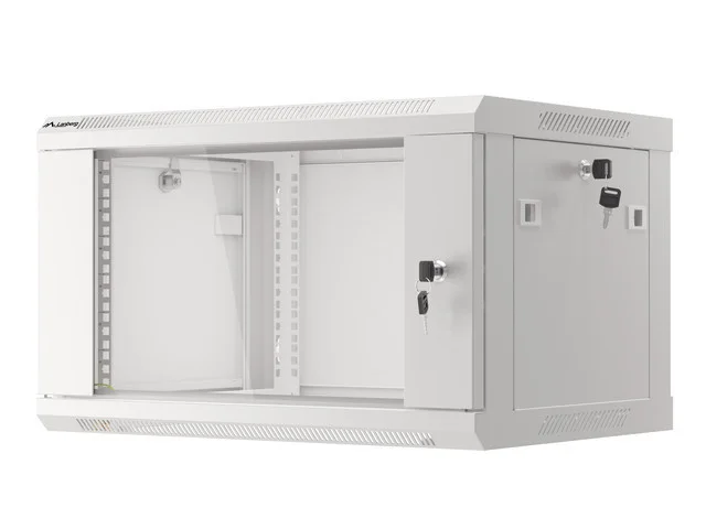 RACKOVÁ SKŘÍŇ 19" PRO MONTÁŽ NA STĚNU 6U/600X450 (FLAT PACK) V2 ŠEDÁ