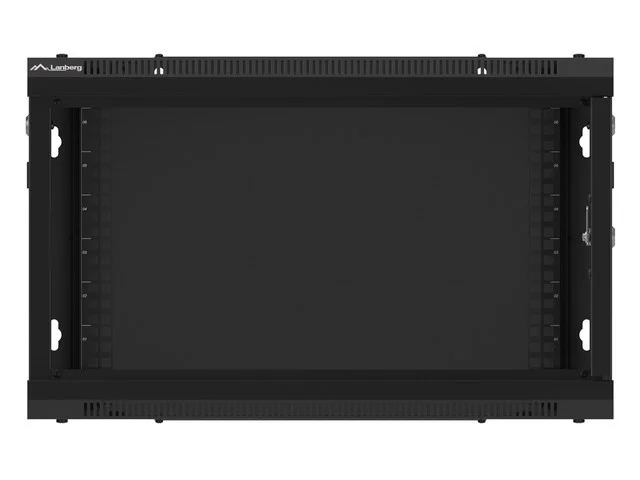 19" RACKOVÁ SKŘÍŇ PRO MONTÁŽ NA STĚNU 6U/600X600 (FLAT PACK) ČERNÁ  V2