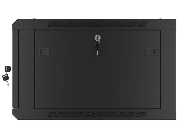19" RACKOVÁ SKŘÍŇ PRO MONTÁŽ NA STĚNU 6U/600X600 (FLAT PACK) ČERNÁ  V2