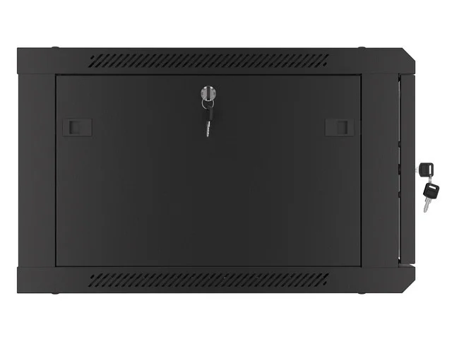 19" RACKOVÁ SKŘÍŇ PRO MONTÁŽ NA STĚNU 6U/600X600 (FLAT PACK) ČERNÁ  V2