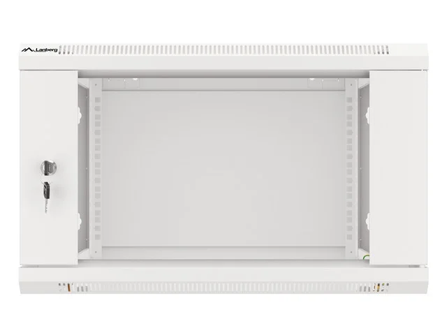 19" RACKOVÁ SKŘÍŇ PRO MONTÁŽ NA STĚNU 6U/600X600 (FLAT PACK) S PROSKLENÝMI DVEŘMI ŠEDÁ  V2
