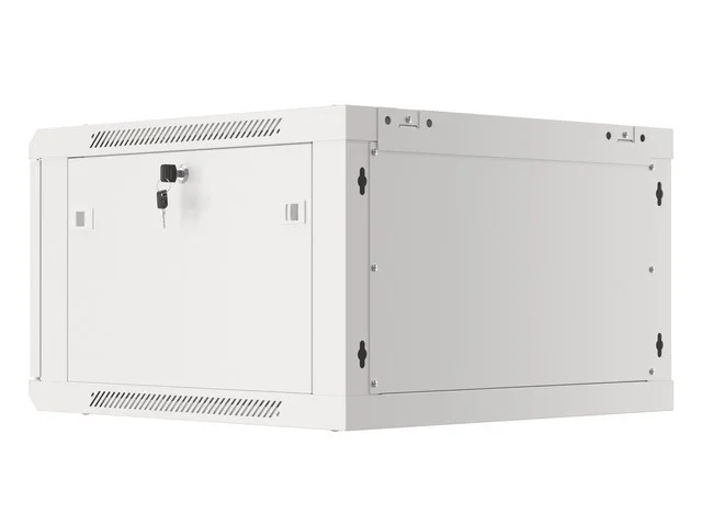 19" RACKOVÁ SKŘÍŇ PRO MONTÁŽ NA STĚNU 6U/600X600 (FLAT PACK) S PROSKLENÝMI DVEŘMI ŠEDÁ  V2