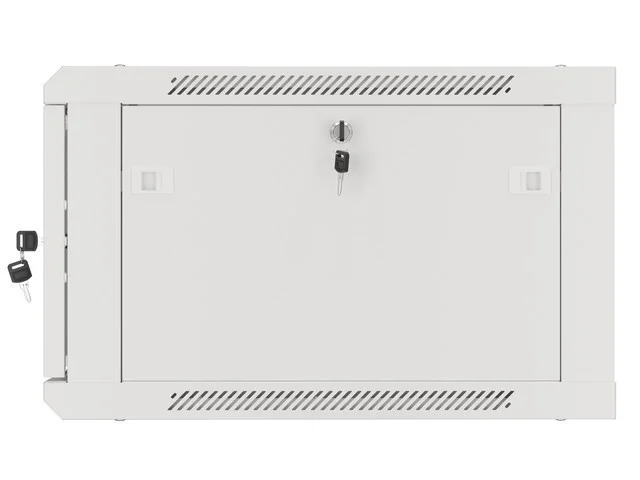 19" RACKOVÁ SKŘÍŇ PRO MONTÁŽ NA STĚNU 6U/600X600 (FLAT PACK) S PROSKLENÝMI DVEŘMI ŠEDÁ  V2