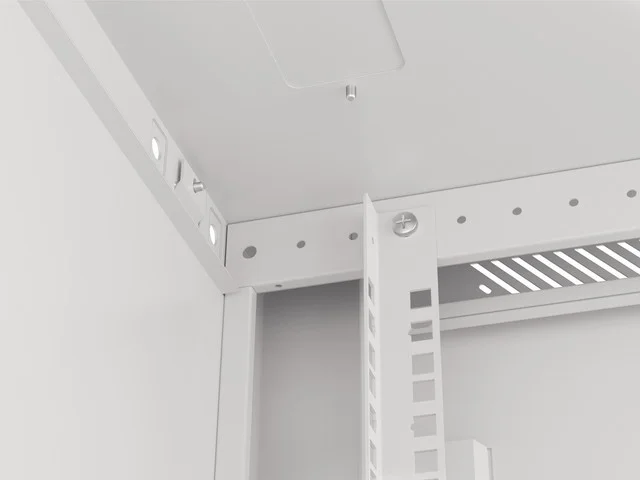 19" RACKOVÁ SKŘÍŇ PRO MONTÁŽ NA STĚNU 6U/600X600 (FLAT PACK) S PROSKLENÝMI DVEŘMI ŠEDÁ  V2
