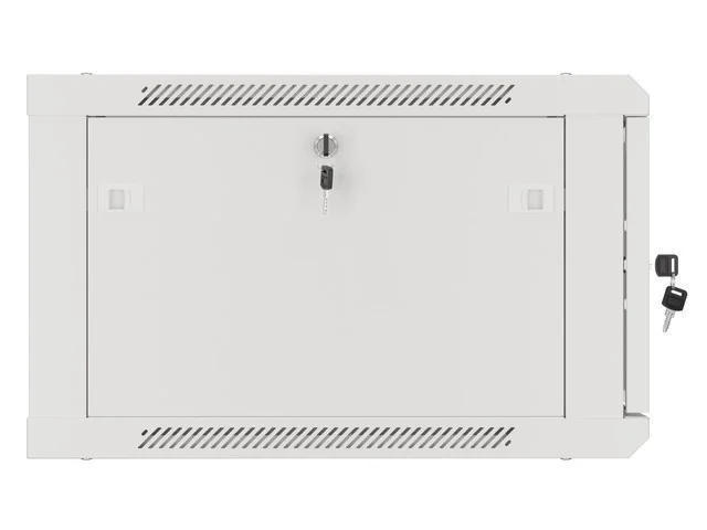 19" RACKOVÁ SKŘÍŇ PRO MONTÁŽ NA STĚNU 6U/600X600 (FLAT PACK) S PROSKLENÝMI DVEŘMI ŠEDÁ  V2