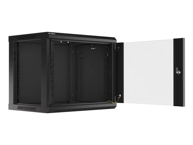 19" RACKOVÁ SKŘÍŇ PRO MONTÁŽ NA STĚNU 9U/600X450 (FLAT PACK) V2 ČERNÁ