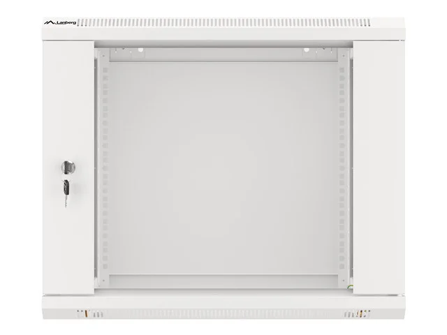 19" RACKOVÁ SKŘÍŇ PRO MONTÁŽ NA STĚNU 9U/600X450 (FLAT PACK) S PROSKLENÝMI DVEŘMI ŠEDÁ  V2