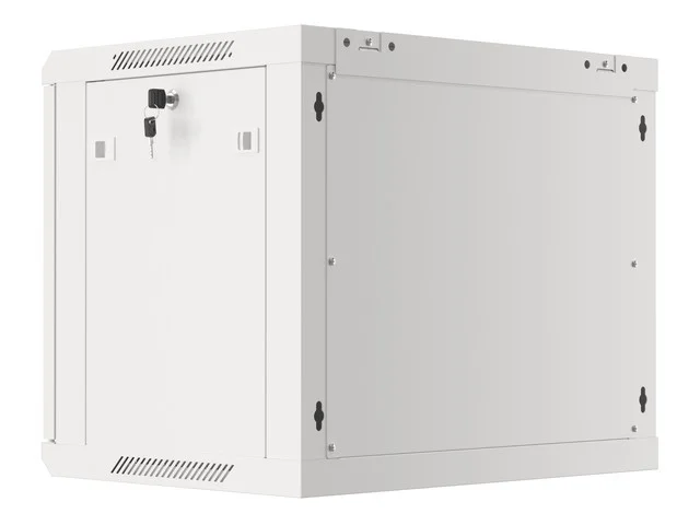19" RACKOVÁ SKŘÍŇ PRO MONTÁŽ NA STĚNU 9U/600X450 (FLAT PACK) S PROSKLENÝMI DVEŘMI ŠEDÁ  V2