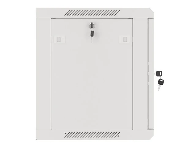 19" RACKOVÁ SKŘÍŇ PRO MONTÁŽ NA STĚNU 9U/600X450 (FLAT PACK) S PROSKLENÝMI DVEŘMI ŠEDÁ  V2