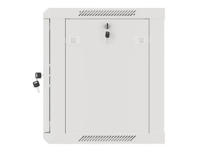 19" RACKOVÁ SKŘÍŇ PRO MONTÁŽ NA STĚNU 9U/600X450 (FLAT PACK) S PROSKLENÝMI DVEŘMI ŠEDÁ  V2