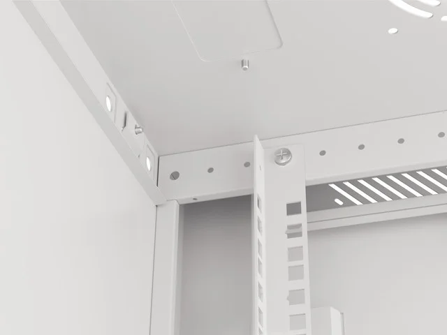 19" RACKOVÁ SKŘÍŇ PRO MONTÁŽ NA STĚNU 9U/600X450 (FLAT PACK) S PROSKLENÝMI DVEŘMI ŠEDÁ  V2