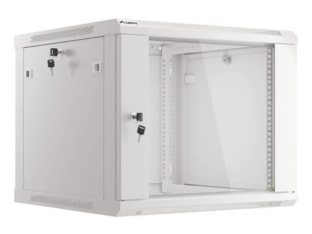 RACKOVÁ SKŘÍŇ 19" PRO MONTÁŽ NA STĚNU 9U/600X600 (FLAT PACK) V2 ŠEDÁ
