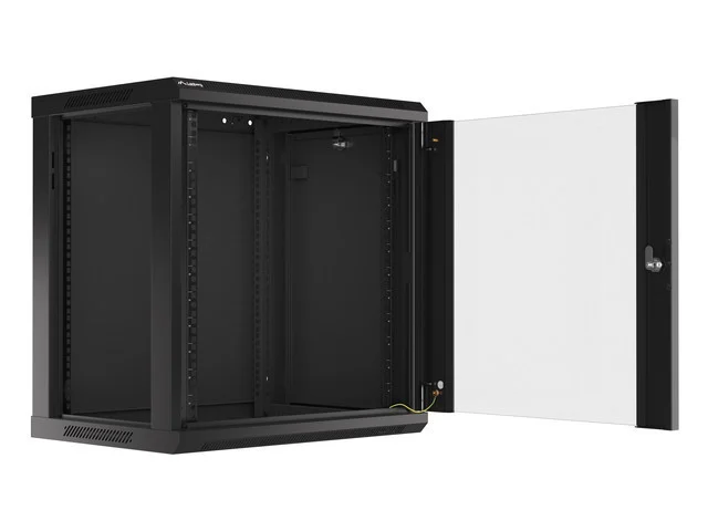 19" RACKOVÁ SKŘÍŇ PRO MONTÁŽ NA STĚNU 12U/600X450 (FLAT PACK) ČERNÁ  V2