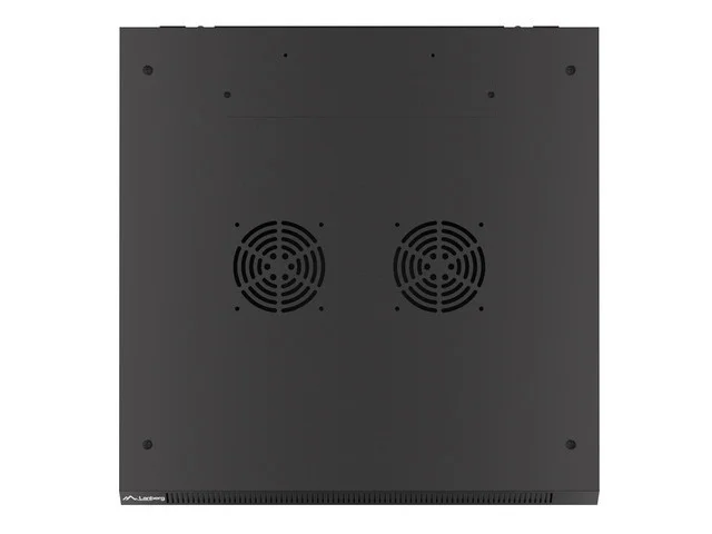 19" RACKOVÁ SKŘÍŇ PRO MONTÁŽ NA STĚNU 12U/600X600 (FLAT PACK) S PROSKLENÝMI DVEŘMI ČERNÁ  V2