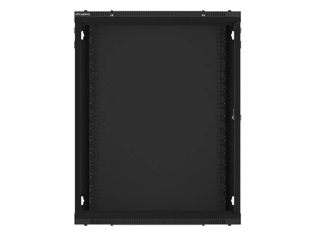 19" RACKOVÁ SKŘÍŇ PRO MONTÁŽ NA STĚNU 15U/600X450 (FLAT PACK) S PROSKLENÝMI DVEŘMI ČERNÁ  V2