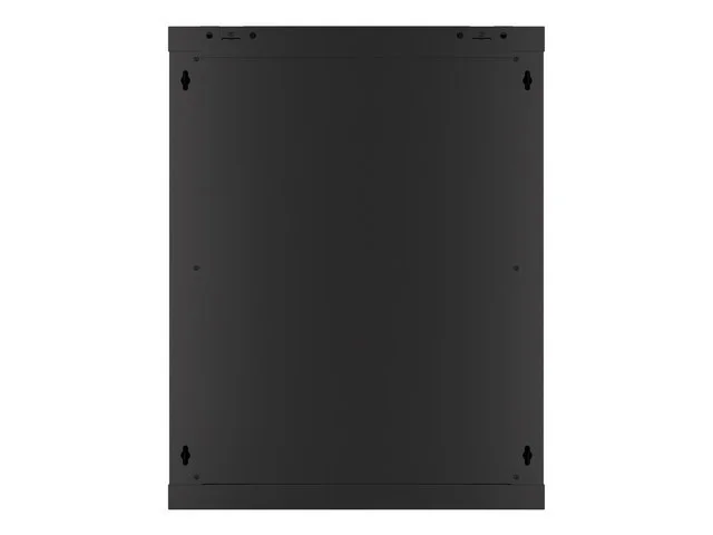 19" RACKOVÁ SKŘÍŇ PRO MONTÁŽ NA STĚNU 15U/600X600 (FLAT PACK) S PROSKLENÝMI DVEŘMI ČERNÁ  V2