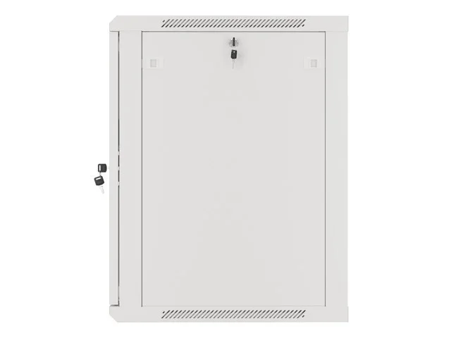 19" RACKOVÁ SKŘÍŇ PRO MONTÁŽ NA STĚNU 15U/600X600 (FLAT PACK) S PROSKLENÝMI DVEŘMI ŠEDÁ  V2