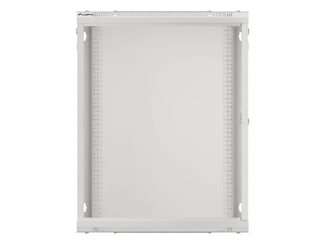 19" RACKOVÁ SKŘÍŇ PRO MONTÁŽ NA STĚNU 15U/600X600 (FLAT PACK) S PROSKLENÝMI DVEŘMI ŠEDÁ  V2