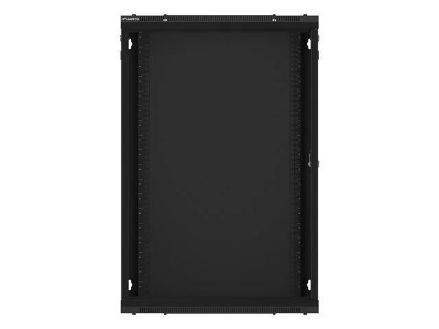 19" RACKOVÁ SKŘÍŇ PRO MONTÁŽ NA STĚNU 18U/600X450 (FLAT PACK) S PROSKLENÝMI DVEŘMI ČERNÁ  V2
