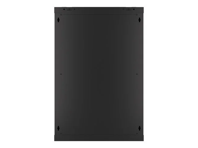 19" RACKOVÁ SKŘÍŇ PRO MONTÁŽ NA STĚNU 18U/600X450 (FLAT PACK) S PROSKLENÝMI DVEŘMI ČERNÁ  V2