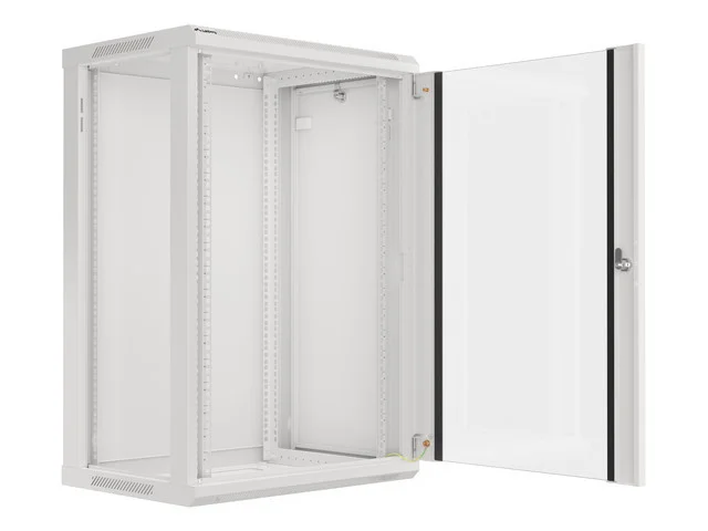 19" RACKOVÁ SKŘÍŇ PRO MONTÁŽ NA STĚNU 18U/600X450 (FLAT PACK) ŠEDÁ  V2