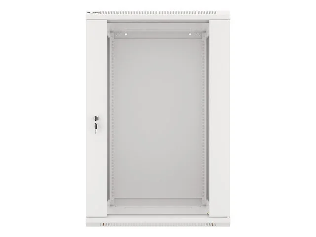 19" RACKOVÁ SKŘÍŇ PRO MONTÁŽ NA STĚNU 18U/600X600 (FLAT PACK) ŠEDÁ  V2