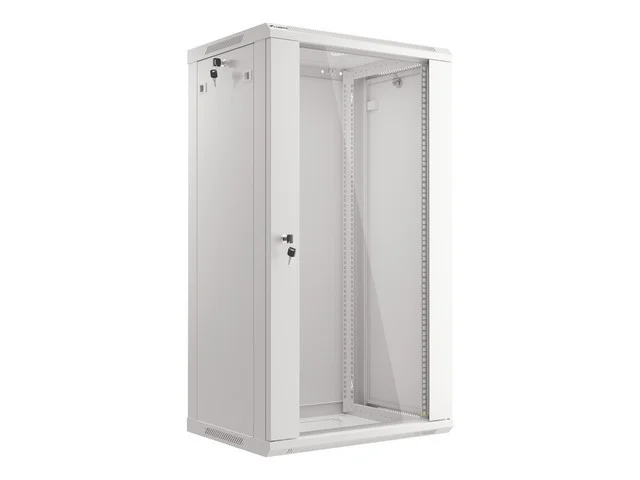 19" RACKOVÁ SKŘÍŇ PRO MONTÁŽ NA STĚNU 22U/600X450 (FLAT PACK) ŠEDÁ  V2