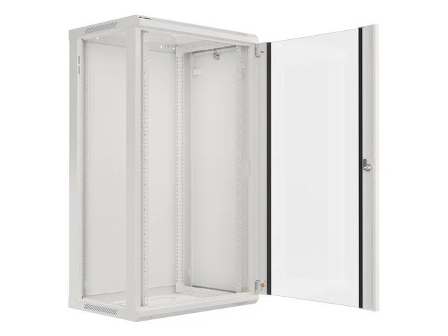 19" RACKOVÁ SKŘÍŇ PRO MONTÁŽ NA STĚNU 22U/600X450 (FLAT PACK) ŠEDÁ  V2