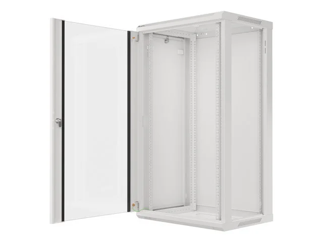 19" RACKOVÁ SKŘÍŇ PRO MONTÁŽ NA STĚNU 22U/600X450 (FLAT PACK) ŠEDÁ  V2