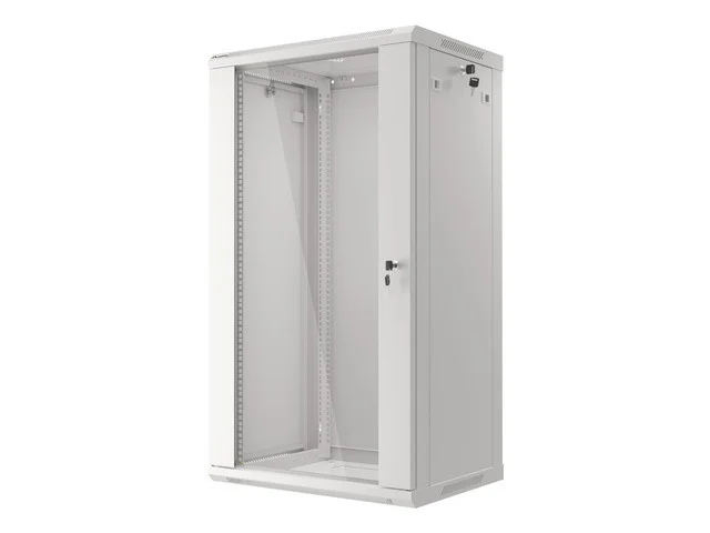 19" RACKOVÁ SKŘÍŇ PRO MONTÁŽ NA STĚNU 22U/600X450 (FLAT PACK) ŠEDÁ  V2