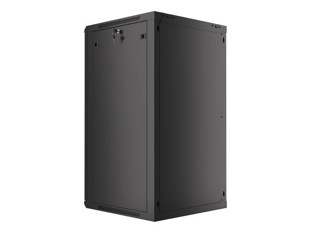 19" RACKOVÁ SKŘÍŇ PRO MONTÁŽ NA STĚNU 22U/600X600 (FLAT PACK) ČERNÁ  V2