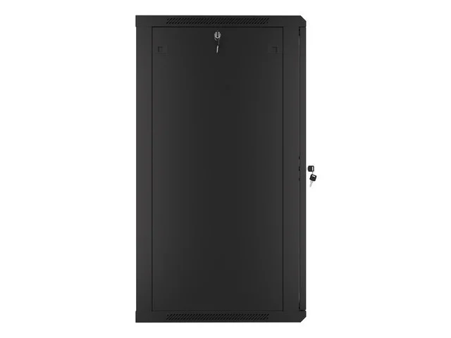 19" RACKOVÁ SKŘÍŇ PRO MONTÁŽ NA STĚNU 22U/600X600 (FLAT PACK) ČERNÁ  V2
