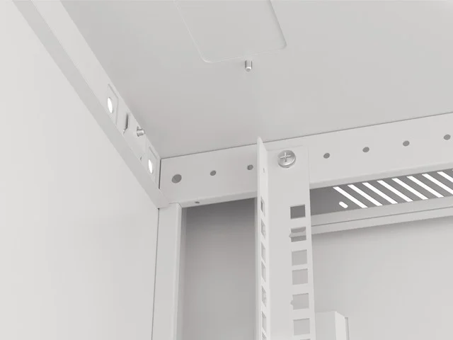 19" RACKOVÁ SKŘÍŇ PRO MONTÁŽ NA STĚNU 22U/600X600 (FLAT PACK) S PROSKLENÝMI DVEŘMI ŠEDÁ  V2