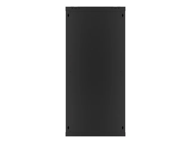 RACKOVÁ SKŘÍŇ 19" NÁSTĚNNÁ 27U/600X450 (FLAT PACK) S PROSKLENÝMI DVEŘMI ČERNÁ  V2
