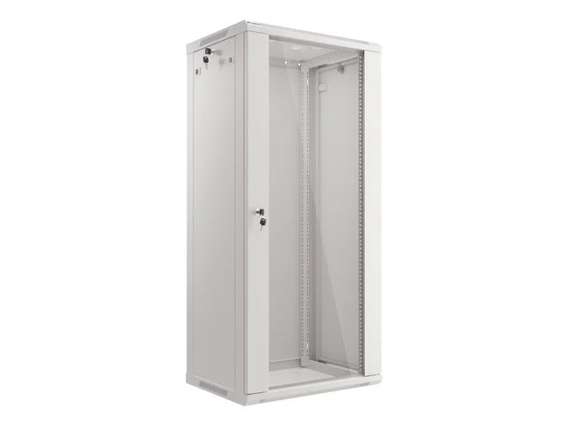 RACKOVÁ SKŘÍŇ 19" NÁSTĚNNÁ 27U/600X450 (FLAT PACK) ŠEDÁ  V2