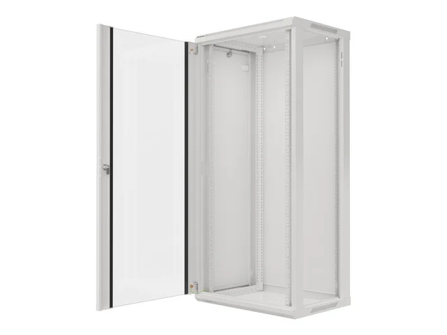 RACKOVÁ SKŘÍŇ 19" NÁSTĚNNÁ 27U/600X450 (FLAT PACK) ŠEDÁ  V2