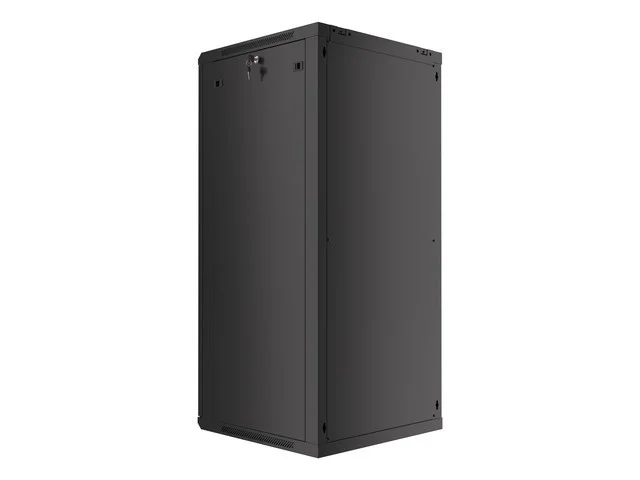 19" RACKOVÁ SKŘÍŇ PRO MONTÁŽ NA STĚNU 27U/600X600 (FLAT PACK) ČERNÁ  V2