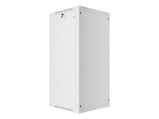 RACKOVÁ SKŘÍŇ 19" NÁSTĚNNÁ 27U/600X600 (FLAT PACK) S PROSKLENÝMI DVEŘMI ŠEDÁ  V2
