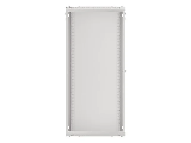 RACKOVÁ SKŘÍŇ 19" NÁSTĚNNÁ 27U/600X600 (FLAT PACK) S PROSKLENÝMI DVEŘMI ŠEDÁ  V2