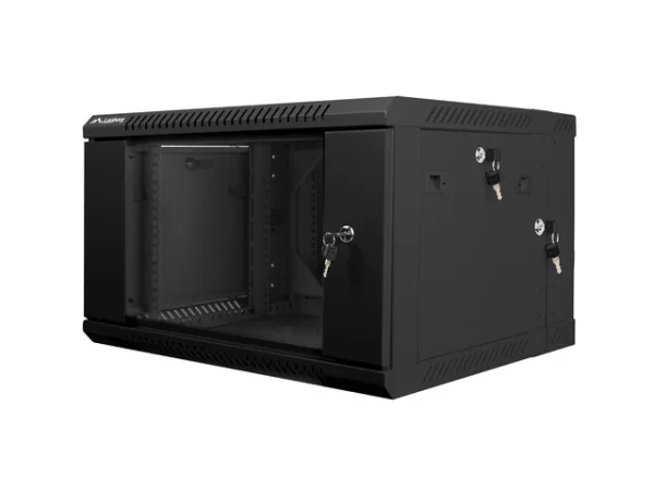RACKOVÁ SKŘÍŇ 19" DVOUDÍLNÁ NÁSTĚNNÁ 6U/600X600 (FLAT PACK) ČERNÁ