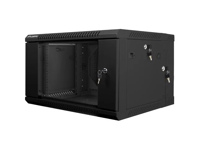 RACKOVÁ SKŘÍŇ 19" DVOUDÍLNÁ NÁSTĚNNÁ 6U/600X600 (FLAT PACK) ČERNÁ
