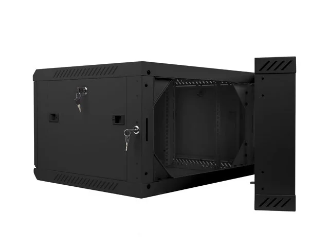 RACKOVÁ SKŘÍŇ 19" DVOUDÍLNÁ NÁSTĚNNÁ 6U/600X600 (FLAT PACK) ČERNÁ