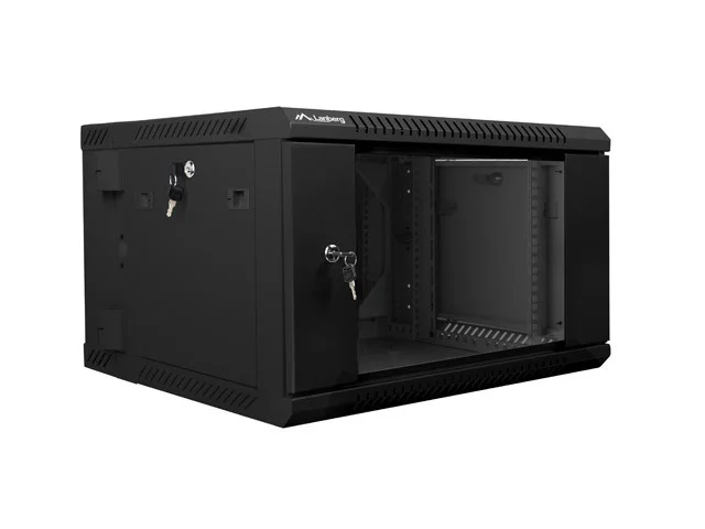 RACKOVÁ SKŘÍŇ 19" DVOUDÍLNÁ NÁSTĚNNÁ 6U/600X600 (FLAT PACK) ČERNÁ